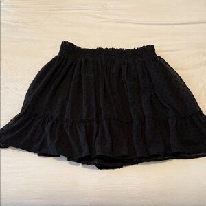 Entro Black Textured Mini Skirt